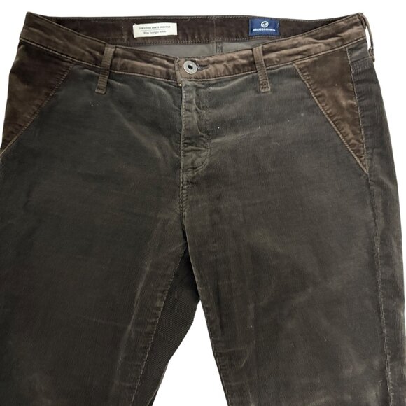 AG Adriano Goldschmied Corduroy Pants Women’s The Stevie Ankle Slim Straight 30R - Picture 2 of 7